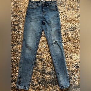 Zara Blue Distressed Women's Jeans